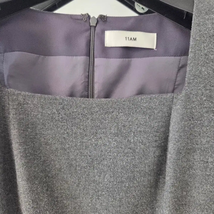 [BUNJANG] 11AM Square Neck Gray Long Dress / 11AM 스퀘어넥그레이 원피스