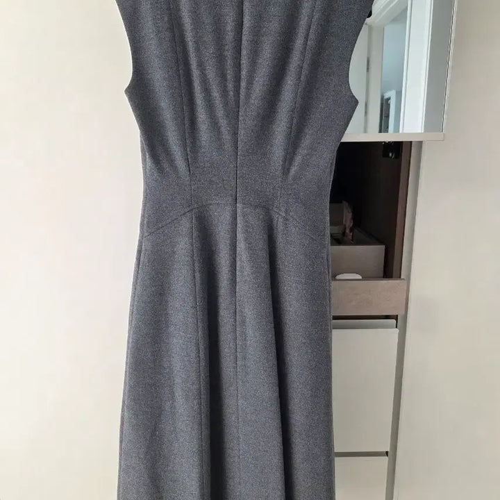 [BUNJANG] 11AM Square Neck Gray Long Dress / 11AM 스퀘어넥그레이 원피스