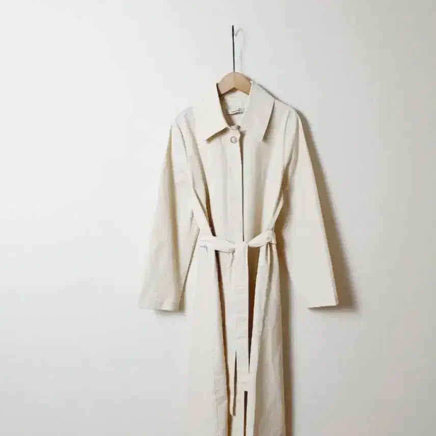 [BUNJANG] Naincob Cream Beige Single Trench Coat / (새) 싱글 트렌치 코트
