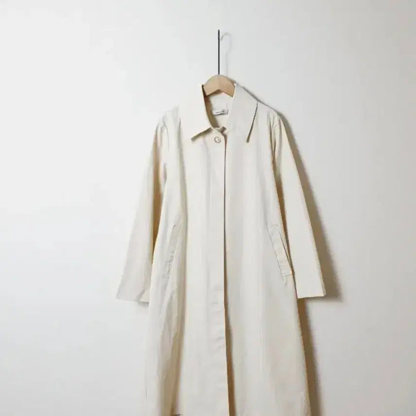 [BUNJANG] Naincob Cream Beige Single Trench Coat / (새) 싱글 트렌치 코트