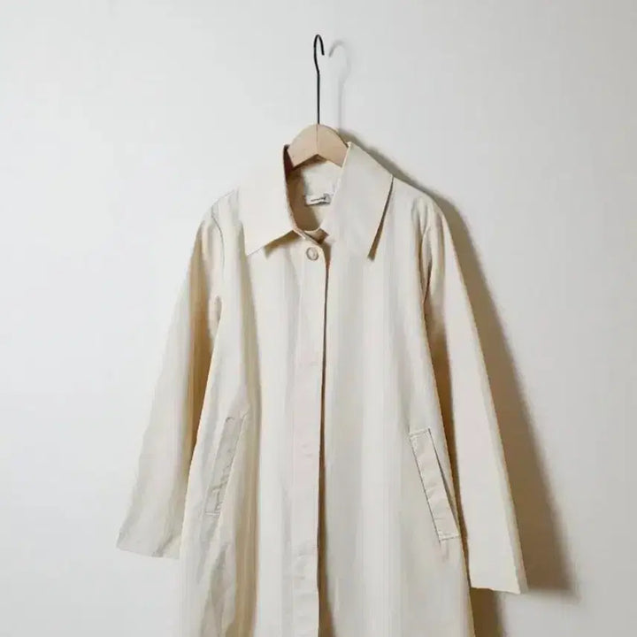 [BUNJANG] Naincob Cream Beige Single Trench Coat / (새) 싱글 트렌치 코트