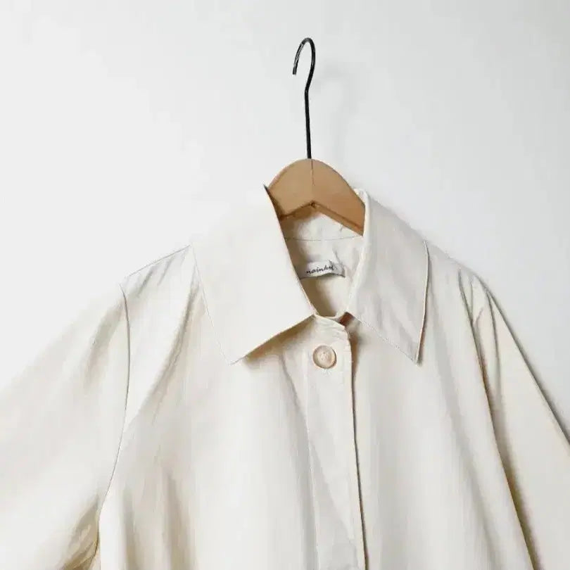 [BUNJANG] Naincob Cream Beige Single Trench Coat / (새) 싱글 트렌치 코트