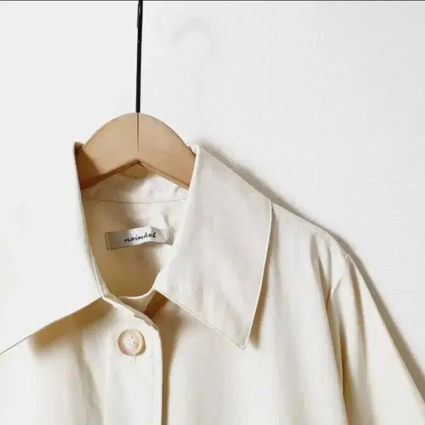 [BUNJANG] Naincob Cream Beige Single Trench Coat / (새) 싱글 트렌치 코트
