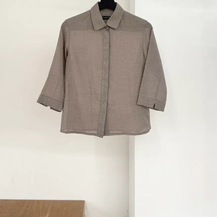 [BUNJANG] Margaret Howell Stone Linen Short Sleeve Button Shirt / 마가렛 호웰 스톤 린넨 숏 슬리브 버튼 셔츠