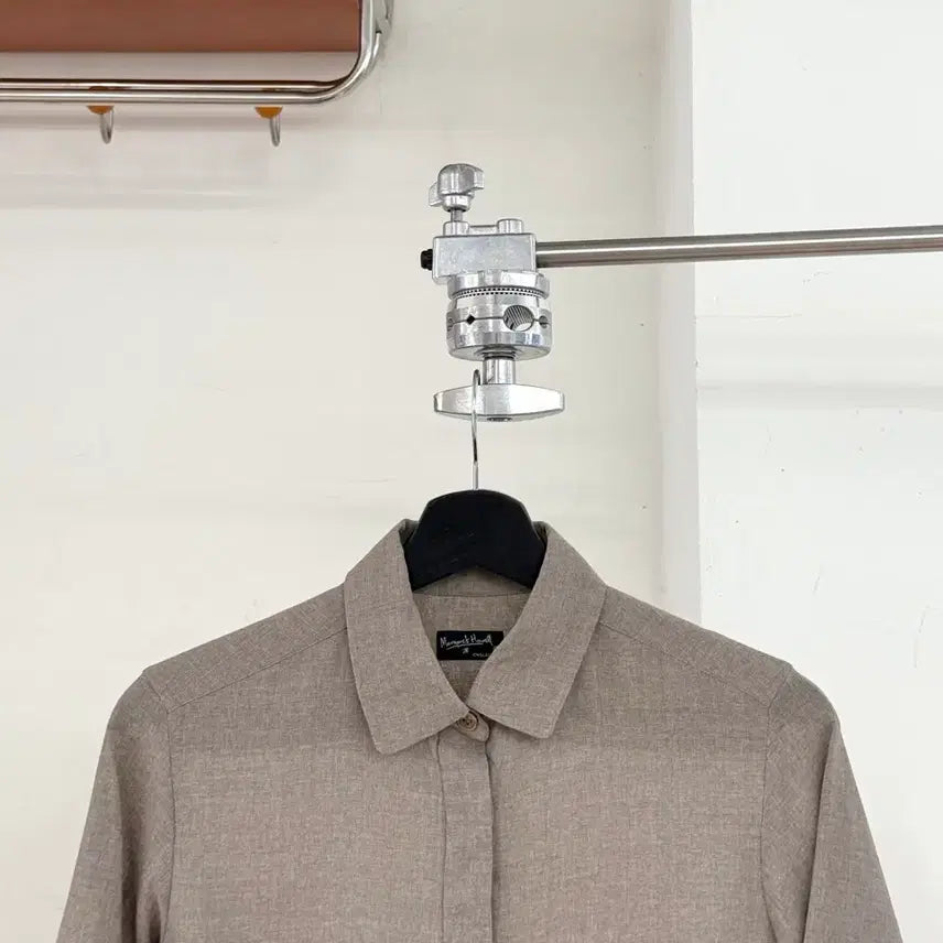 [BUNJANG] Margaret Howell Stone Linen Short Sleeve Button Shirt / 마가렛 호웰 스톤 린넨 숏 슬리브 버튼 셔츠
