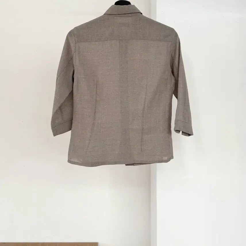 [BUNJANG] Margaret Howell Stone Linen Short Sleeve Button Shirt / 마가렛 호웰 스톤 린넨 숏 슬리브 버튼 셔츠