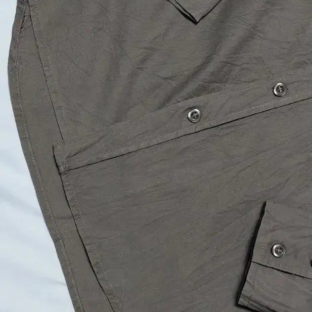 [BUNJANG] BEELSEWHERE Military Epaulette Roll-up Shirt / [LL] BEELSEWHERE 밀리터리 견장 롤업 셔츠