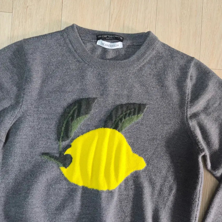 [BUNJANG] JW Anderson Charcoal Lemon Knit Sweater / S) JW앤더슨 챠콜 레몬 니트