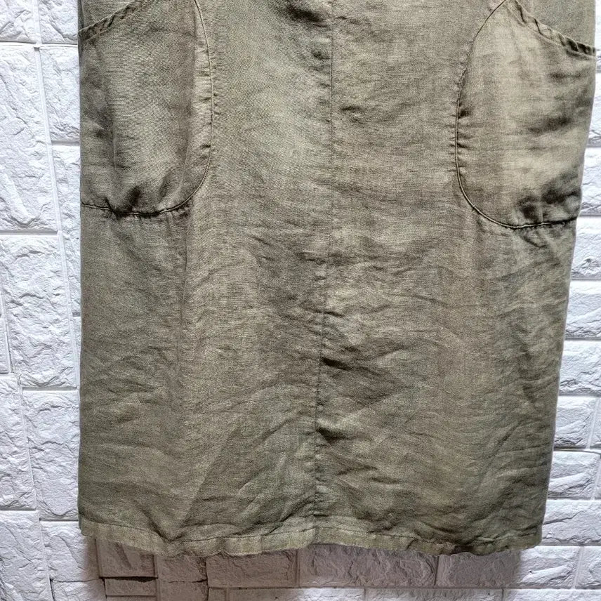 [SOLD OUT] 면 멜빵 염색 원피스