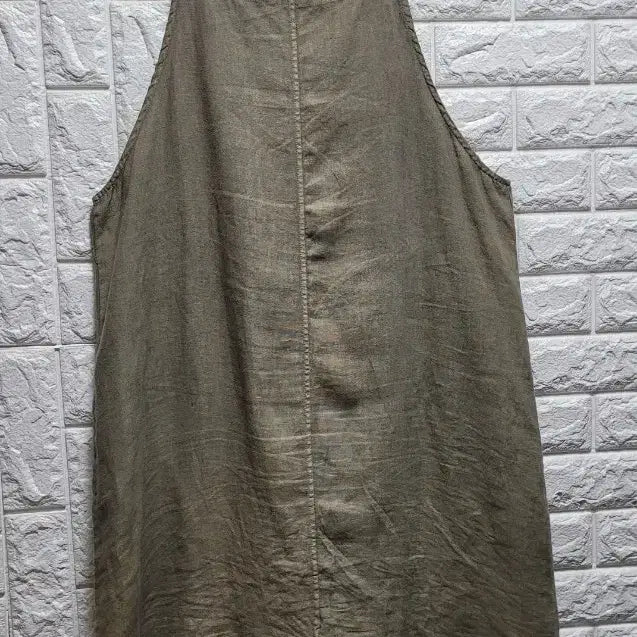 [SOLD OUT] 면 멜빵 염색 원피스