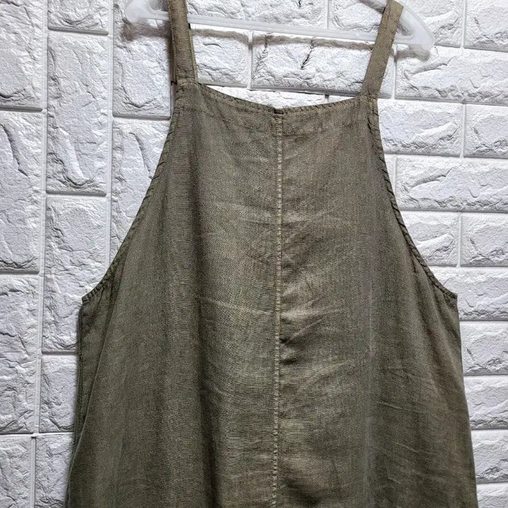 [SOLD OUT] 면 멜빵 염색 원피스