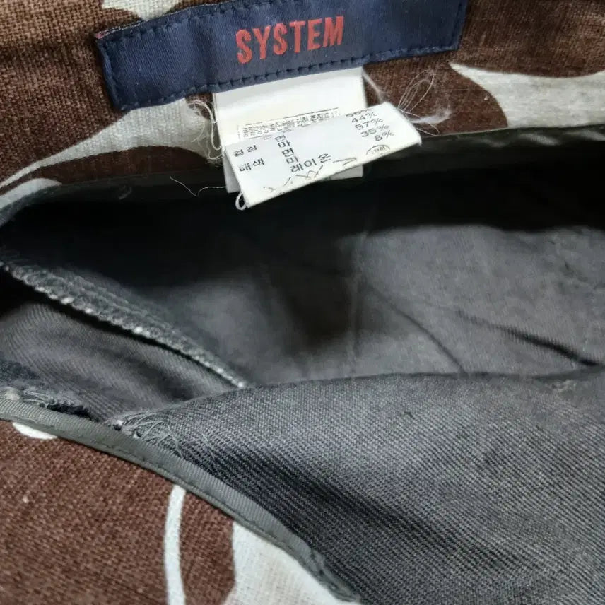 [BUNJANG] Wide Ankle Cargo Pants with Leather Belt (Khaki, Size 66) / [시스템] 카고바지 / 66