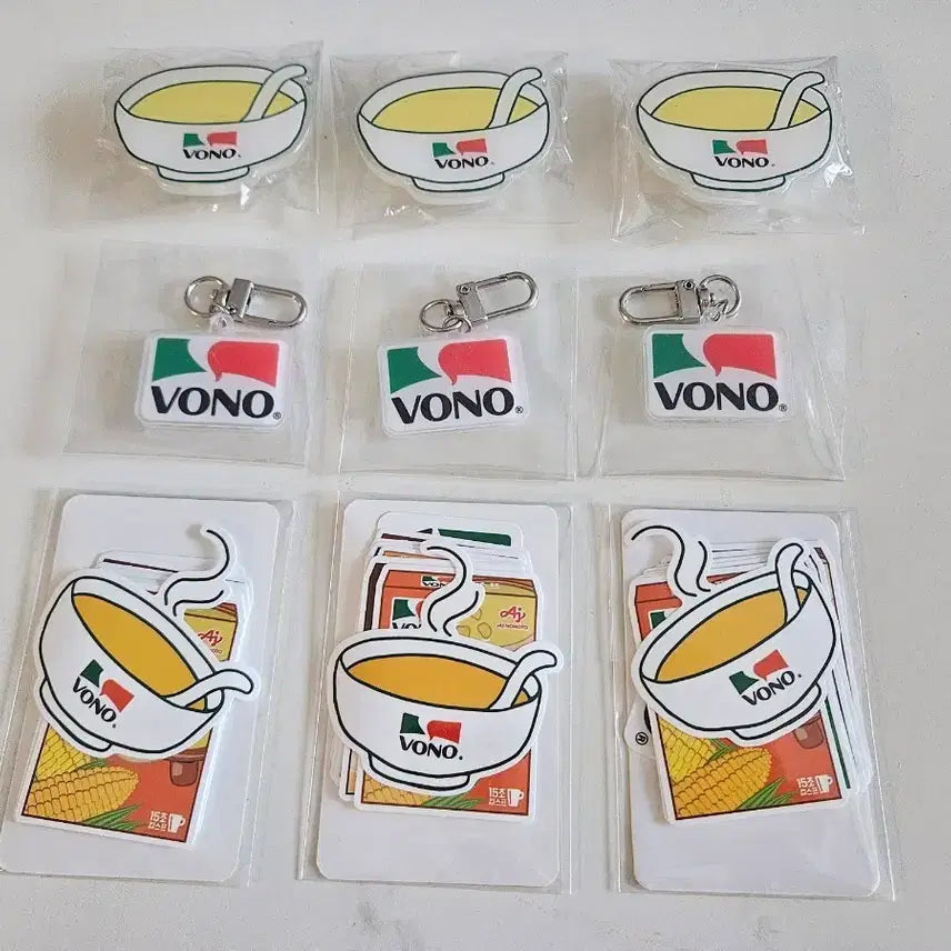 [BUNJANG] Bono Soup Griptok Keyring Sticker Set / 귀여운 보노 스프 그립톡 키링  스티커 예쁜