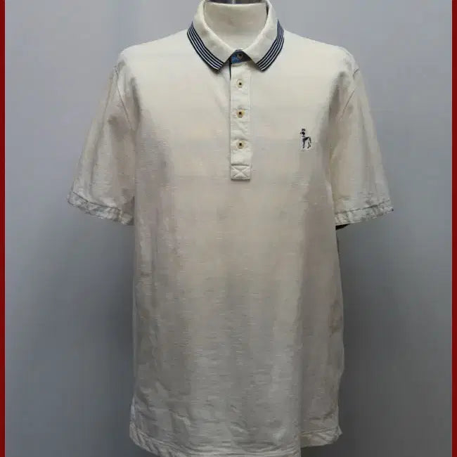 [BUNJANG] Hazzys White Short Sleeve Polo T-Shirt Size 110 / 헤지스/하얀색 반팔티셔츠/110사이즈/따봉구제(D-6)