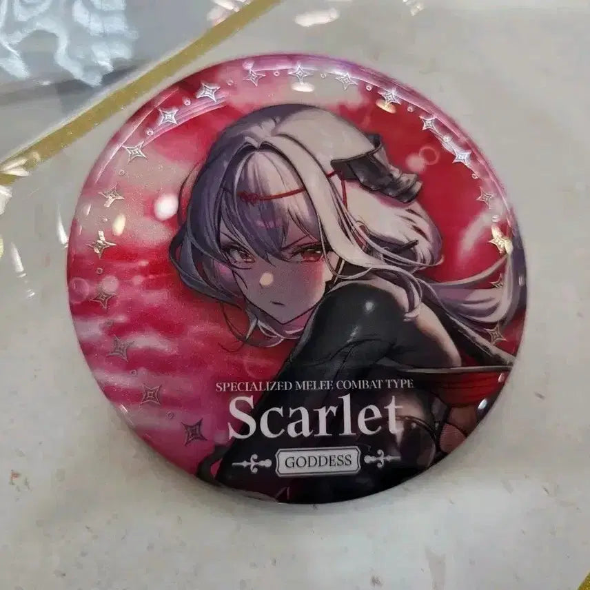 [BUNJANG] NIKKE Scarlet (Black Lotus) Can Badge / 니케 홍련(흑련) 캔뱃지 판매