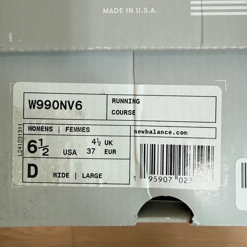 [BUNJANG] New Balance 990 V6 Navy D Wide Women&
