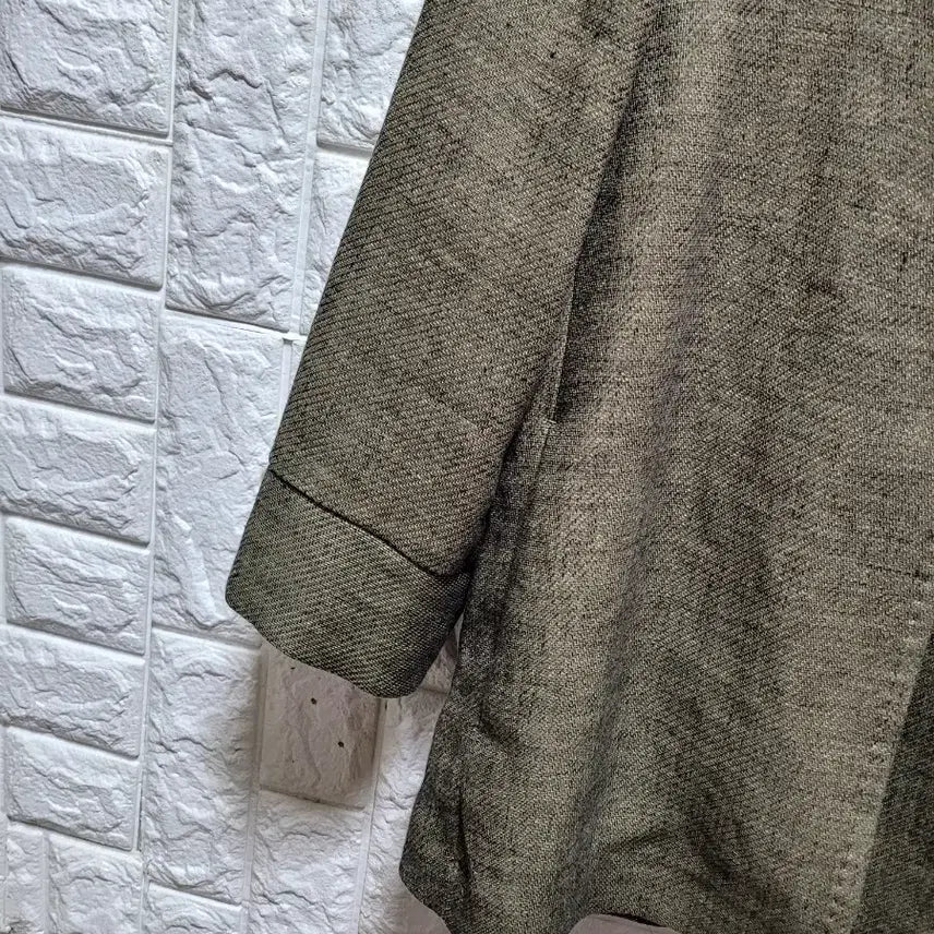 [BUNJANG] Myeon.ma Linen Blend Round Collar Jacket (Size 66) / 면.마  라운드 카라 자켓66