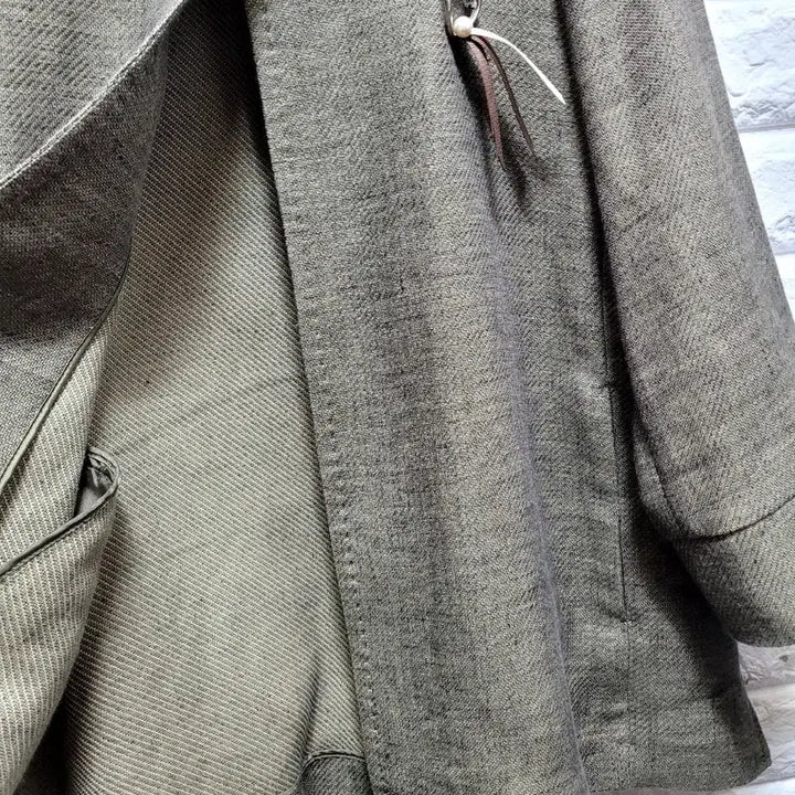 [BUNJANG] Myeon.ma Linen Blend Round Collar Jacket (Size 66) / 면.마  라운드 카라 자켓66