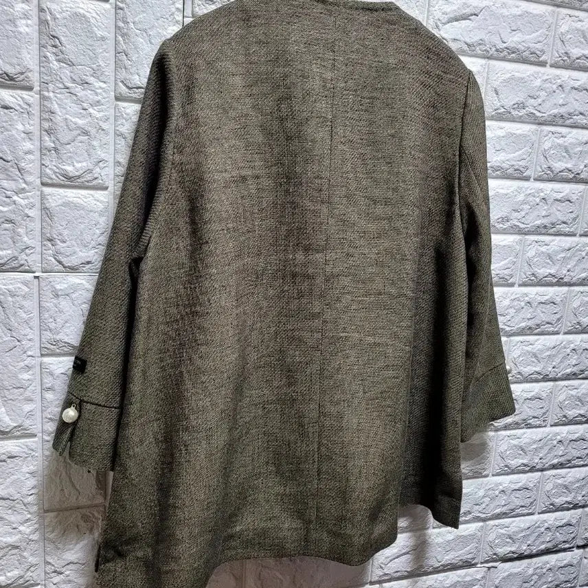 [BUNJANG] Myeon.ma Linen Blend Round Collar Jacket (Size 66) / 면.마  라운드 카라 자켓66