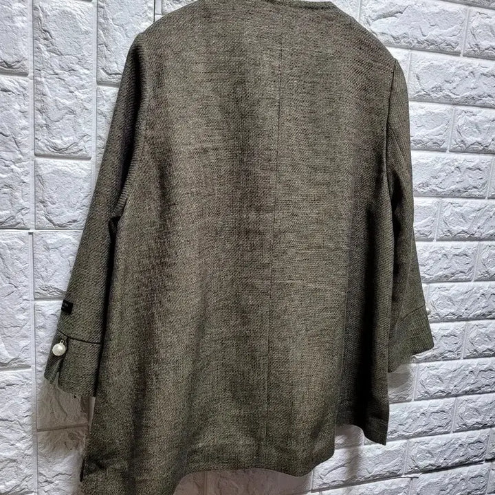 [BUNJANG] Myeon.ma Linen Blend Round Collar Jacket (Size 66) / 면.마  라운드 카라 자켓66