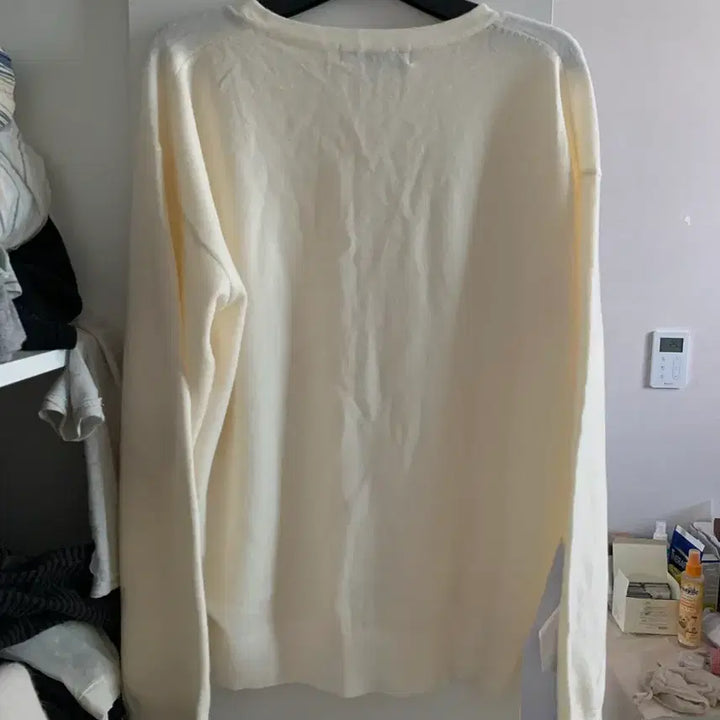 [BUNJANG] Simple Beige Cream Knit Cardigan / 심플베이지 크림 니트 가디건