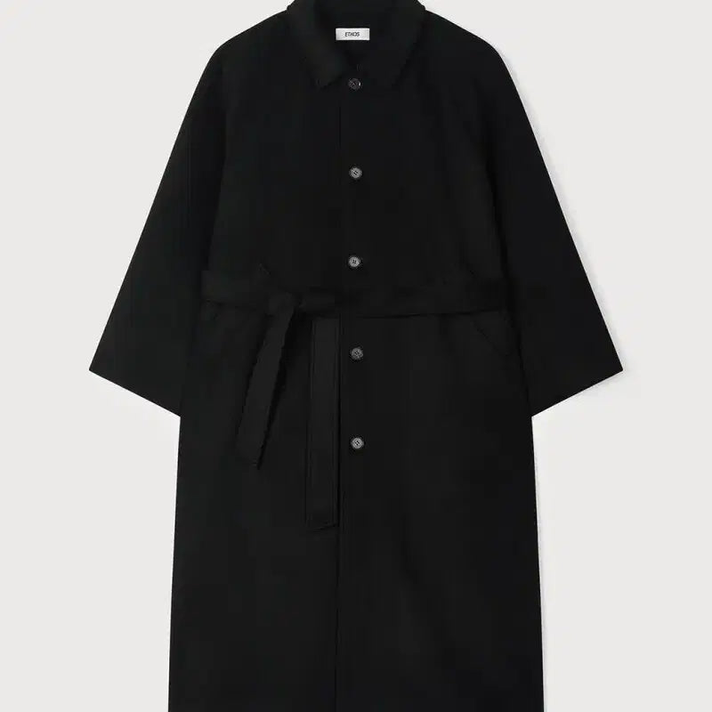 [BUNJANG] Ethos Raglan Coat Black / 에토스 래글런 코트 블랙