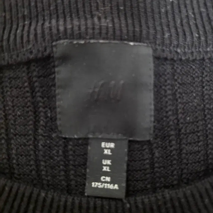 [BUNJANG] H&amp;M Waffle Knit Sweater Black XL / H&amp;M 와플 니트 Black XL