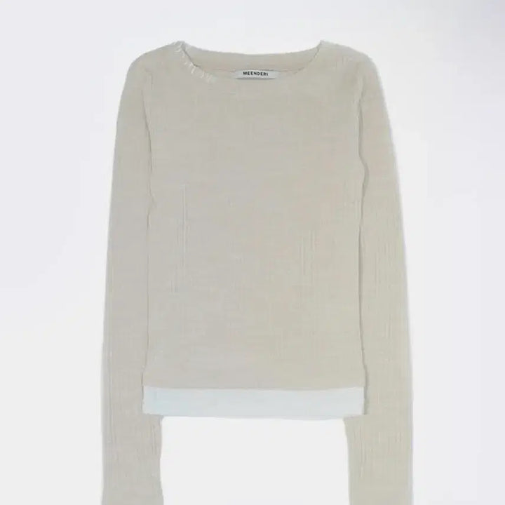 [BUNJANG] Minderi Layered Stitch Dish Shirt Beige / 민더리 레이어드 스티치 디셔츠 베이지