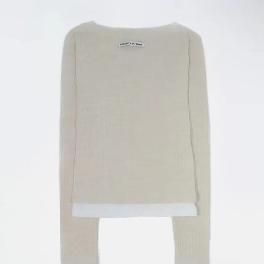 [BUNJANG] Minderi Layered Stitch Dish Shirt Beige / 민더리 레이어드 스티치 디셔츠 베이지