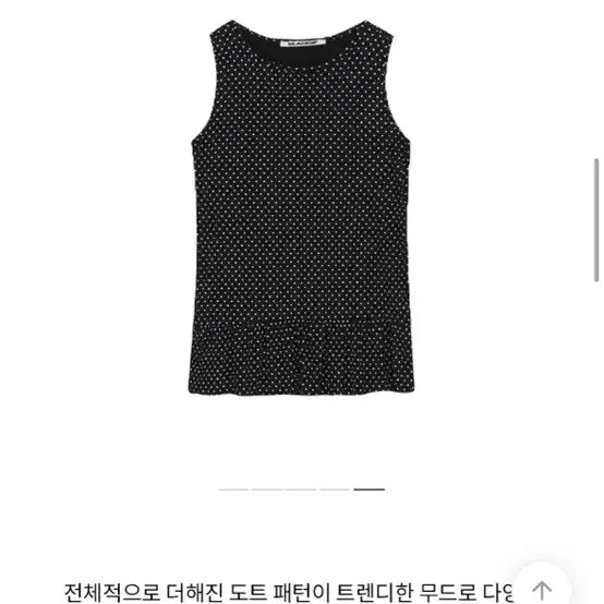 [BUNJANG] Blackup Dot Crew Neck Layered Tank Top / 블랙업 도트 크루넥 레이어드 나시 새상품