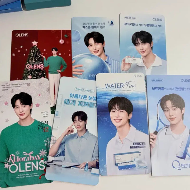 [BUNJANG] Byeon Woo Seok OLens Photocard &amp; Flyer Bundle Set / 변우석 오렌즈 1~4차/전단지