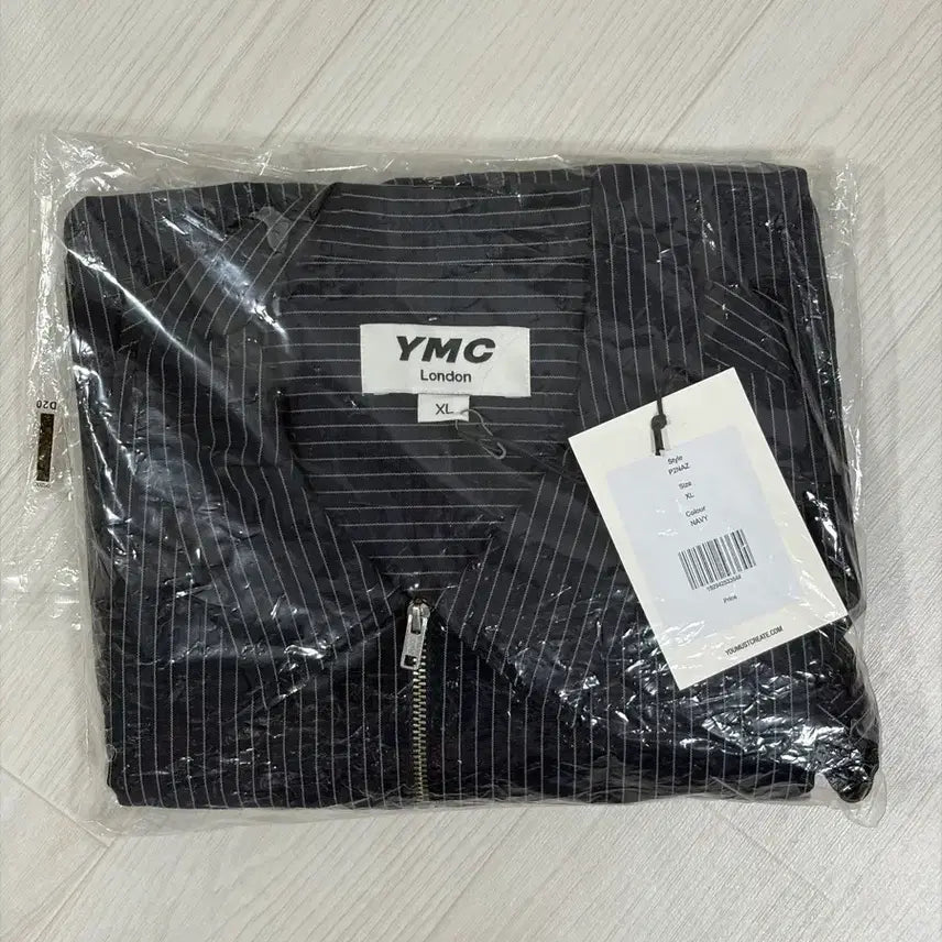 [BUNJANG] YMC Bowie Zip Shirt (Mini Stripe Navy) - XL / [미시착 새상품] YMC 보위 지프 셔츠 네이비 스트라이프 XL