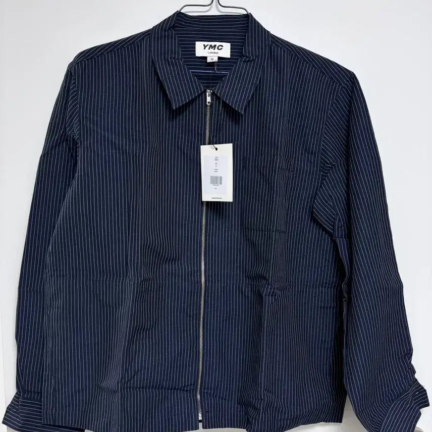 [BUNJANG] YMC Bowie Zip Shirt (Mini Stripe Navy) - XL / [미시착 새상품] YMC 보위 지프 셔츠 네이비 스트라이프 XL