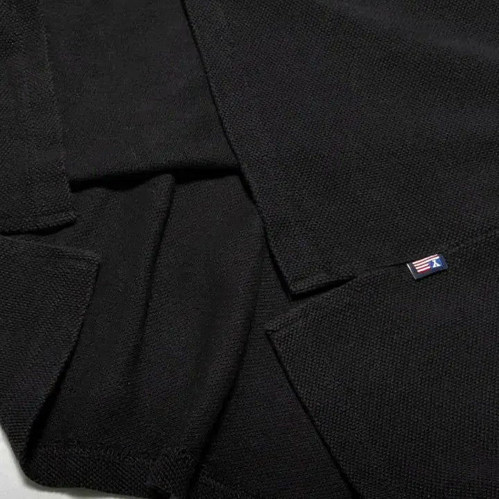 [BUNJANG] Yale Bulldog Embroidered Collar T-Shirt / [L] 예일(YALE) 불독 자수 카라티 블랙