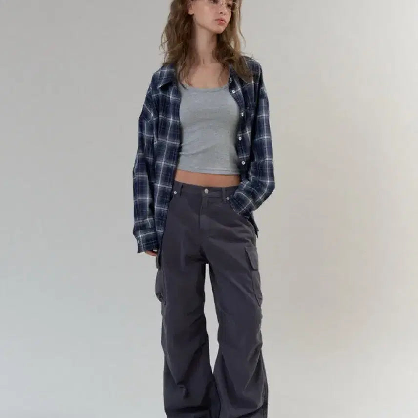 [BUNJANG] Headermint Cargo Pants Charcoal / 헤더먼트 카고 팬츠 차콜