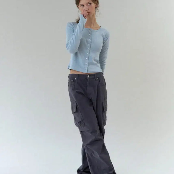 [BUNJANG] Headermint Cargo Pants Charcoal / 헤더먼트 카고 팬츠 차콜