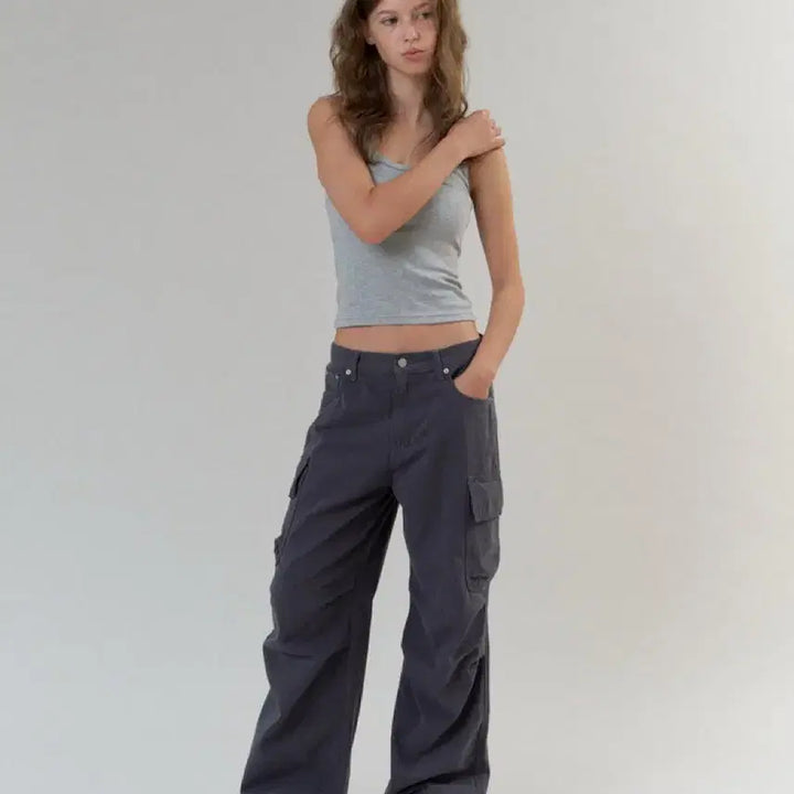 [BUNJANG] Headermint Cargo Pants Charcoal / 헤더먼트 카고 팬츠 차콜