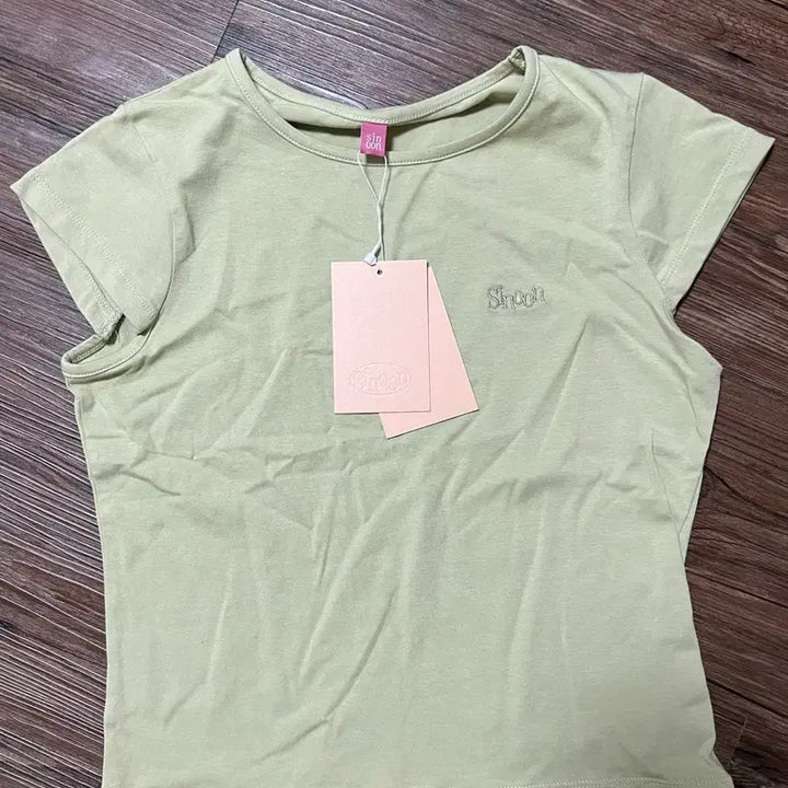 [BUNJANG] Sienne Cap Sleeve T-shirt Olive Green / 시눈 캡 티셔츠