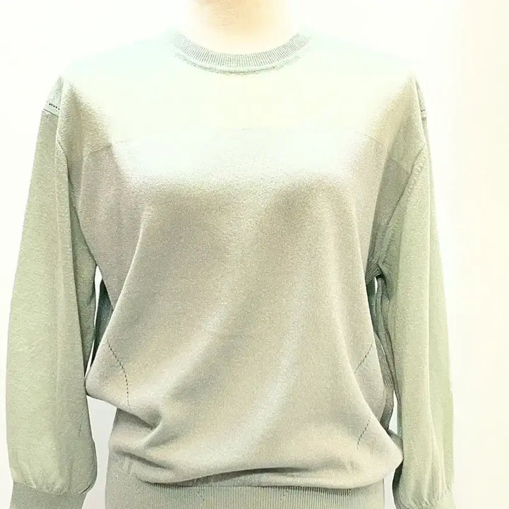 [BUNJANG] JONS 2023 Cashmere Blend Mint Pearl Knit Top / JONS 23년 캐시미어 혼방 민트 니트 85 새옷급 펄니트 봄니트