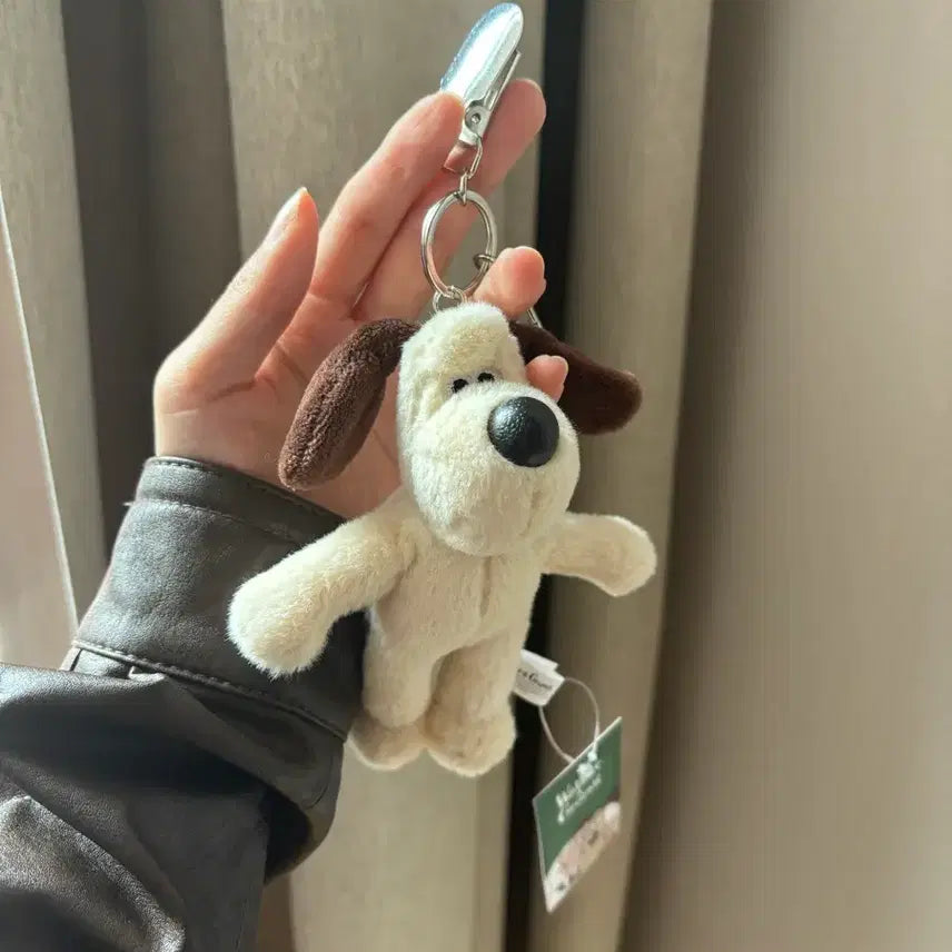 [BUNJANG] Wallace &amp; Gromit Gromit Plush Keychain / 윌레스와 그로밋 인형 키링