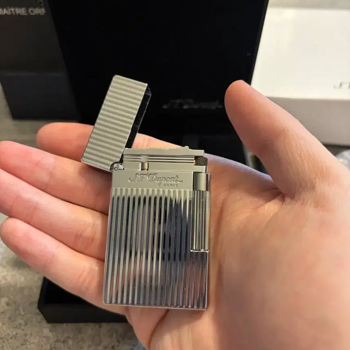 [BUNJANG] Dupont Line 2 Silver Lighter / 듀퐁라이터 라인2 은장 새상품