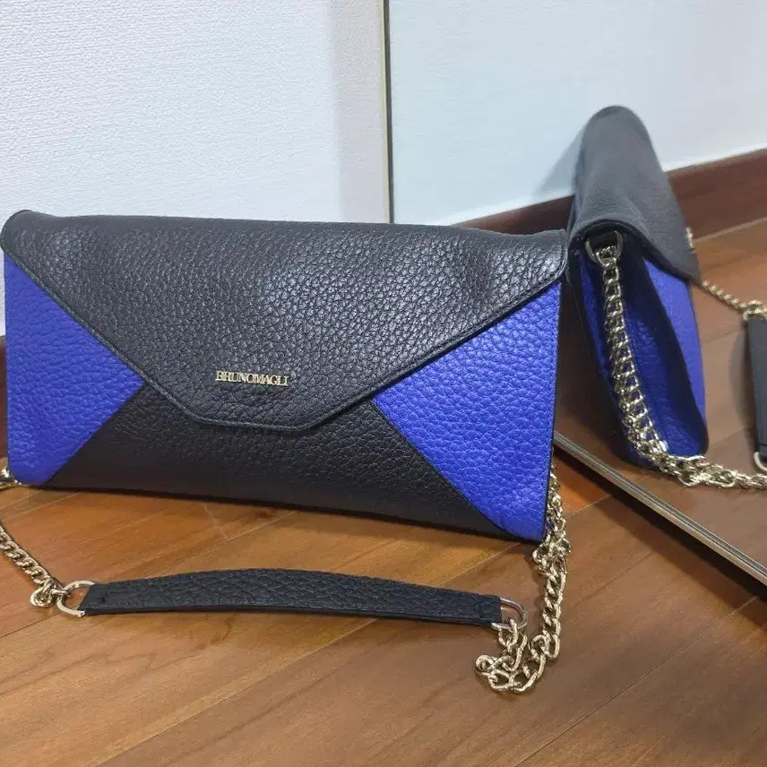 [BUNJANG] Bruno Magli Chain Shoulder Bag / 브루노말리 체인 숄더백 크로스백 클러치