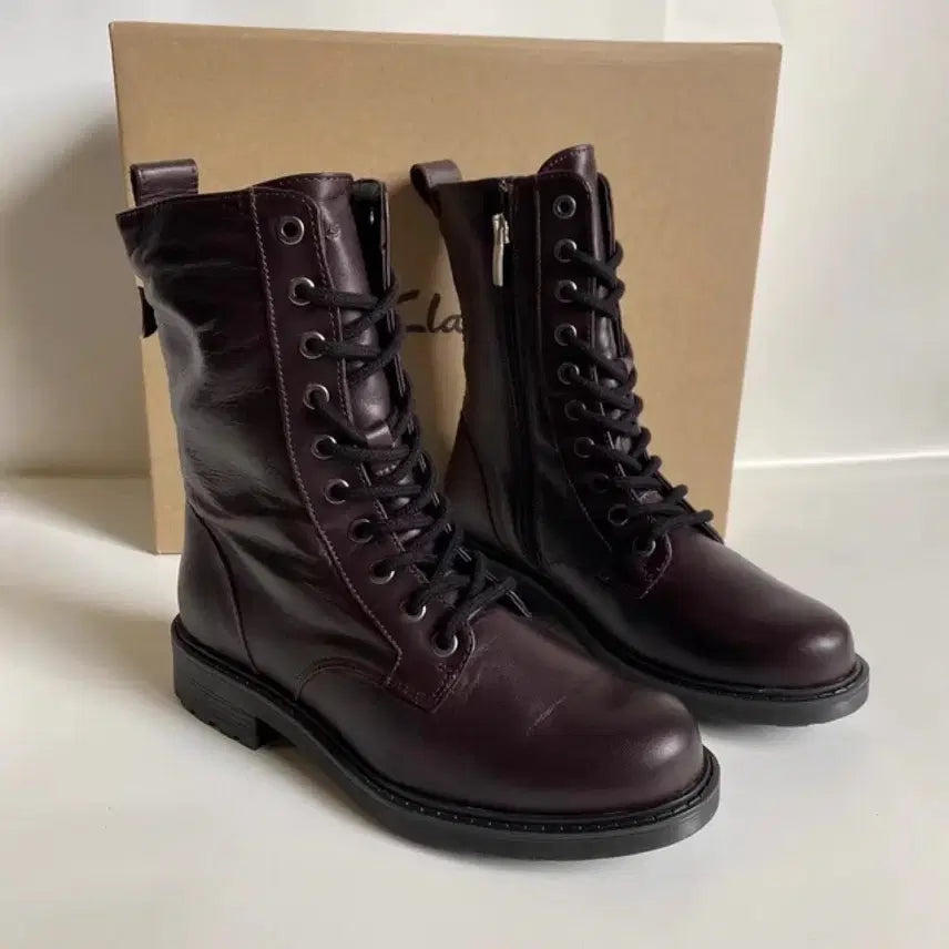 [SOLD OUT] [245] Clarks 버건디브라운 레이스업부츠
