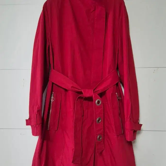 [BUNJANG] JJ JIGOTT Red Trench Coat / JJ지고트 레드 트렌치 코트 55~66