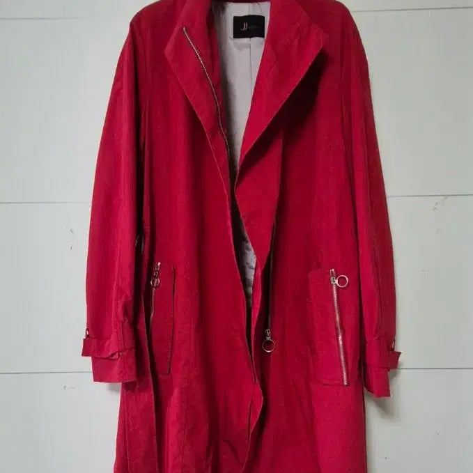 [BUNJANG] JJ JIGOTT Red Trench Coat / JJ지고트 레드 트렌치 코트 55~66