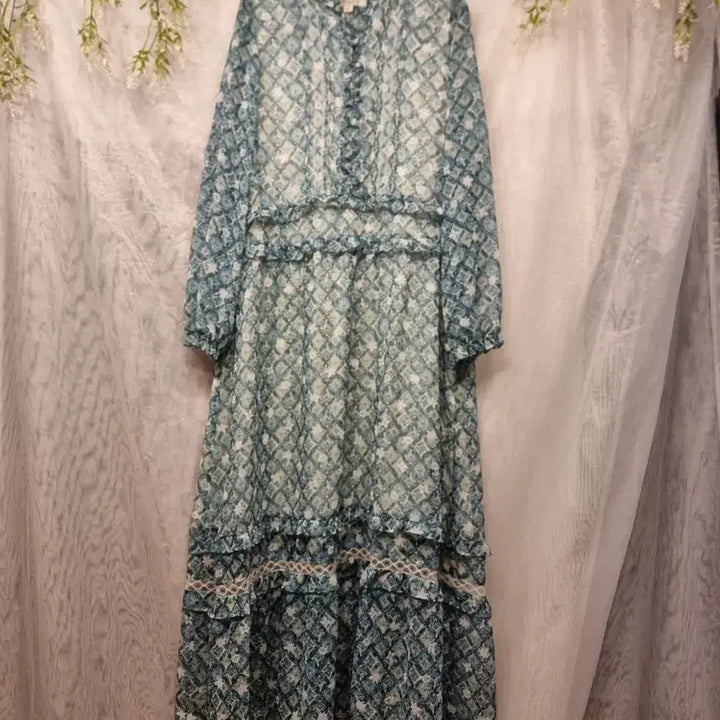 [BUNJANG] Thursday Island x Todd Selby Chiffon Maxi Dress / 새옷 토드셀비와 콜라보 쉬폰 맥시 원피스 S 써스데이아일랜드