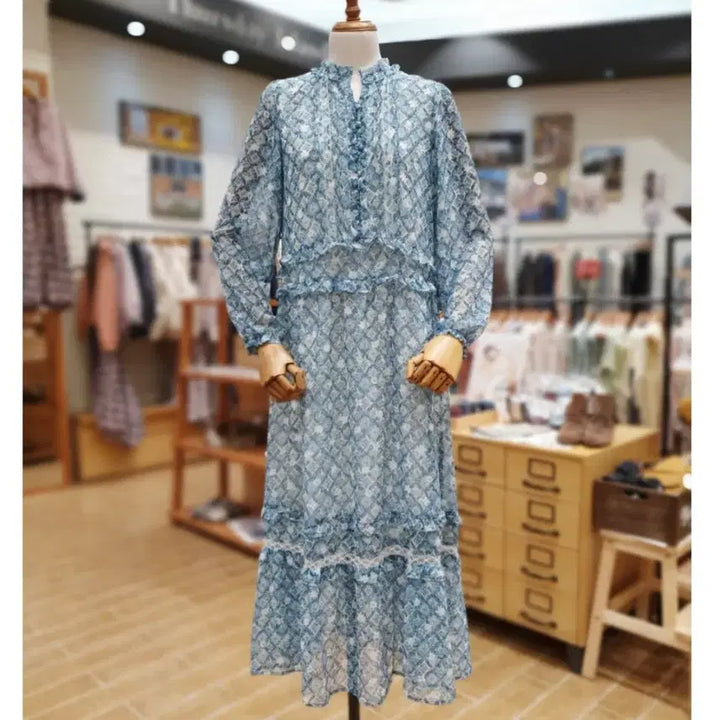 [BUNJANG] Thursday Island x Todd Selby Chiffon Maxi Dress / 새옷 토드셀비와 콜라보 쉬폰 맥시 원피스 S 써스데이아일랜드