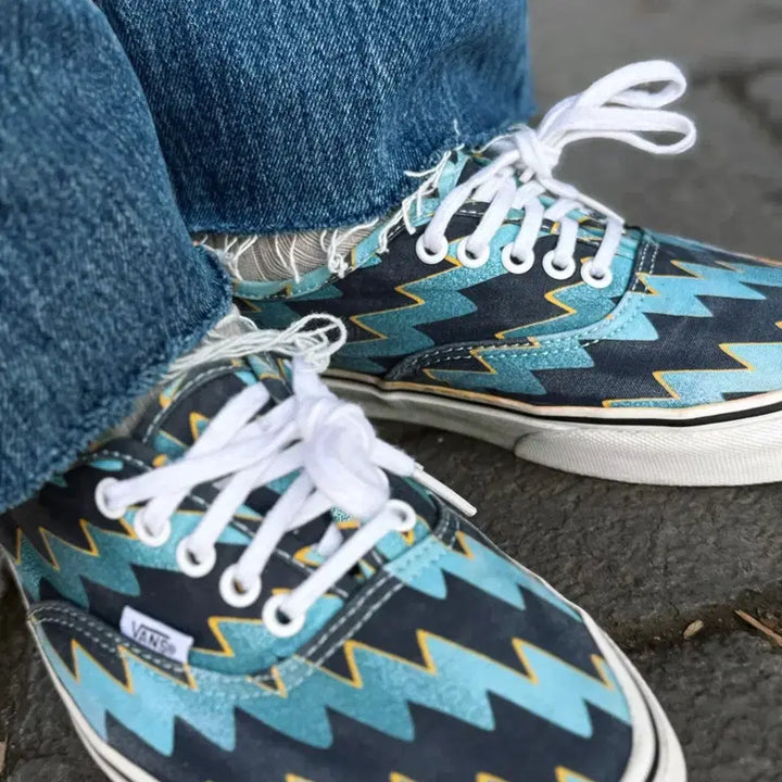 [BUNJANG] Vans Kenzo Lightning Bolt Authentic Aqua Blue Sneakers US10 / 반스 x 겐조 어센틱 라이트닝 볼트 - 아쿠아 블루 US10
