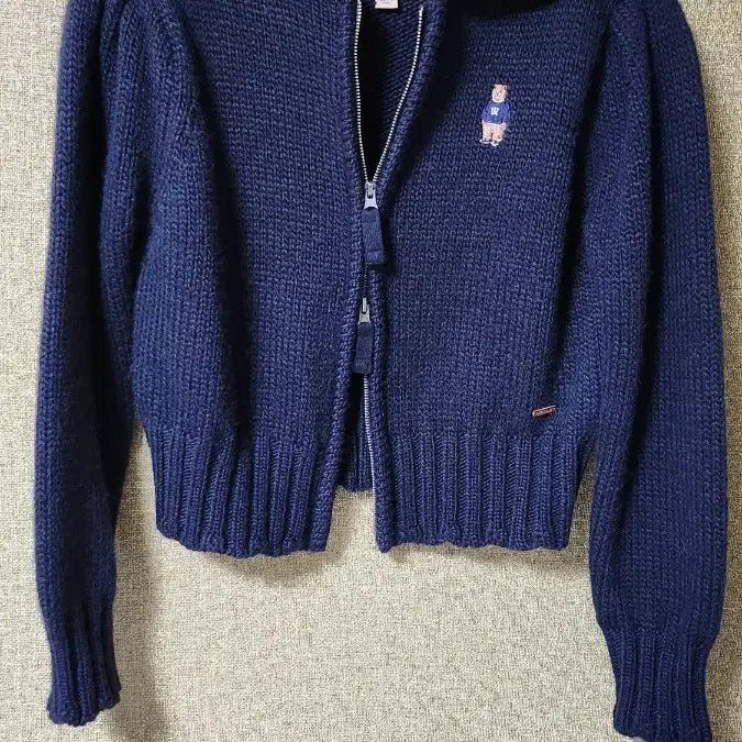 [BUNJANG] Who.A.U Two-Way Zipper Cardigan Navy / 후아유 가디건