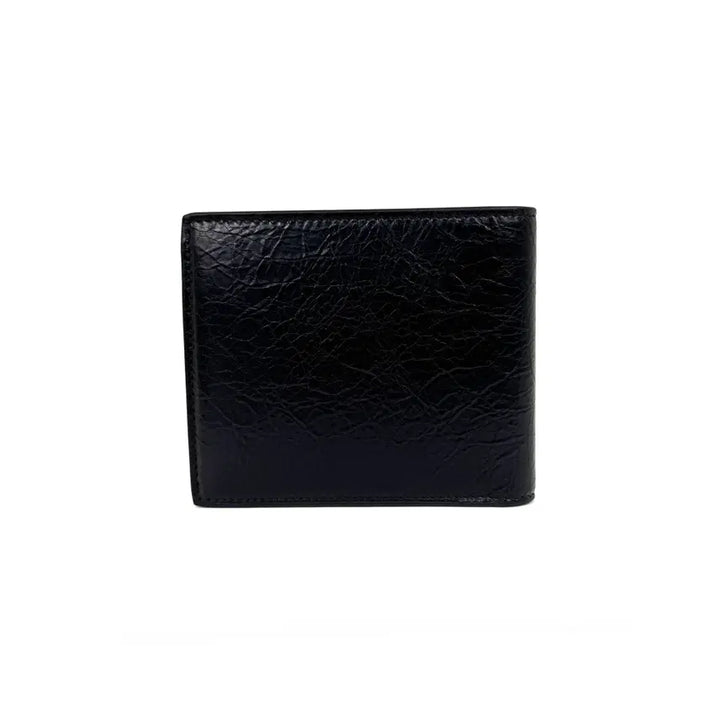 [BUNJANG] Balenciaga Cash Square Bifold Wallet Black Sky Blue Leather / 발렌시아가 캐시 스퀘어 블랙 스카이블루 반지갑 594549